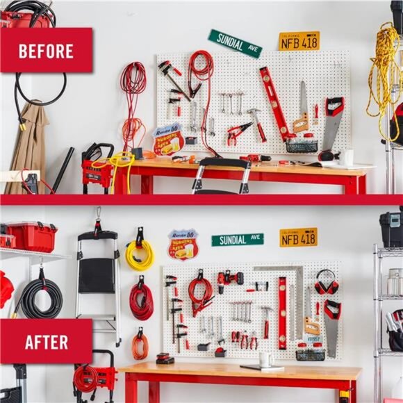 Easy Hang Extension Cord Holder Organizer Variety Pack | Holds 60-100lbs - Picture 6 of 7